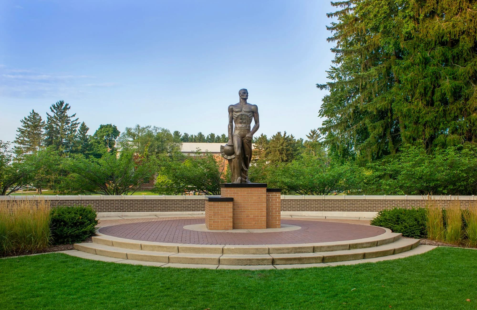 The Spartan statue on the Michigan State University campus in East Lansing.